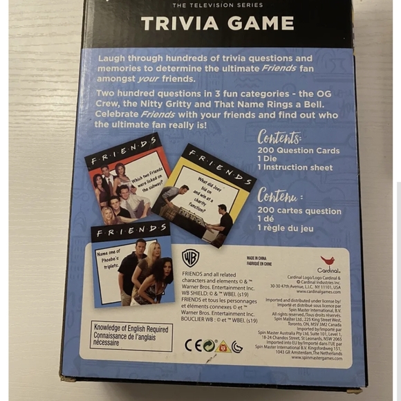 NIB Friends Trivia Game - Picture 2 of 2